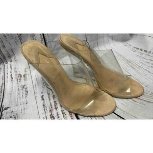 MackNJenny Clear‎ Strap Wedge Heels